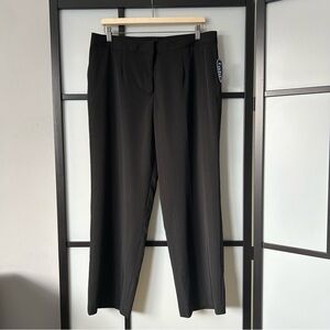 [14p] NWT Tabi Women’s Black and Silver Pinstripe Structured Trousers